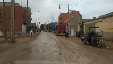 صورة طريق أولاد عياد ببني ملال مصدر معاناة ساكنة الحي بعد التساقطات المطرية